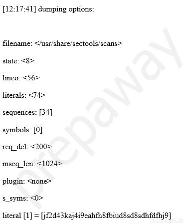 [12:17:41] dumping options:

filename: </ust/share/sectools/scans>
state: <8>

Tineo: <56>

literals: <74>

sequences: [34]

symbols: [0]

req_del: <200>

mseq_len: <1024>

plugin: <none>

s_syms: <0>

literal [1] = [j£2d43kaj4i9eahfh8fbind8sd8sdhfdthj9]