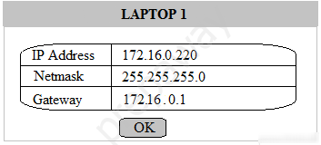 LAPTOP 1

ae
172.16.0.220

255.255.255.0

172.16.0.1