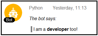 Python Yesterday, 11:13

The bot says:

|!ama developer too!