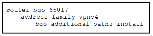 router bgp 65017
address-family vpnv4

bgp additional-paths install