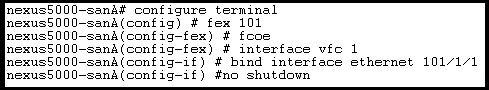 InexusS000-sanA(config-if) # bind interface ethernet 101/1/1
InexusS000-sanA(config-if) #no shutdown