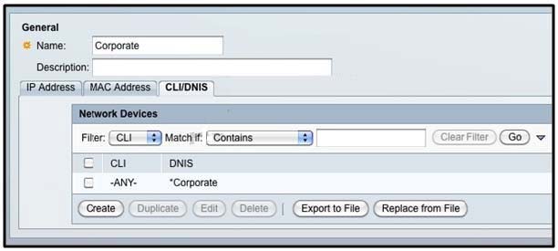 Fier: (GLI) Matehit ( Contains iS) ClearFiter) (Ga) w
cies DNis
C ANY ‘Corporate

Greate.) (Duvicate ) “Ean ) (Delete )| (Exportto Fie ) (Replace trom Fie )