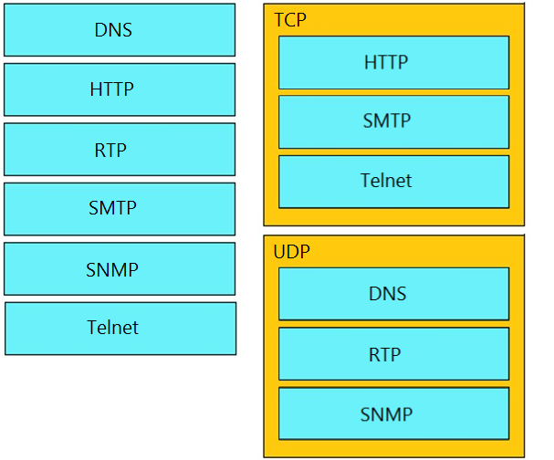 DNS

HTTP

RTP

SMTP

SNMP

Telnet