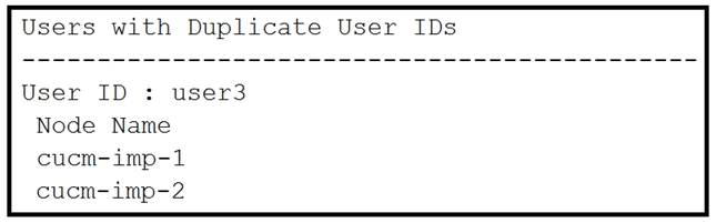 Users with Duplicate User IDs

Node Name

cucm-imp-1
cucm-imp-2