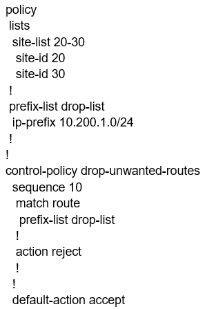 Question 73 of 80 from exam 300-415-ENSDWI: Implementing Cisco SD-WAN  Solutions