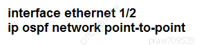 interface ethernet 1/2
ip ospf network point-to-point