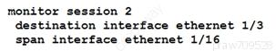 monitor session 2
destination interface ethernet 1/3
span interface ethernet 1/16