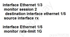 interface Ethernet 1/3,
monitor session 2

destination interface ethernet 1/5
source interface rx

interface Ethernet 1/5
monitor rate-limit 1G